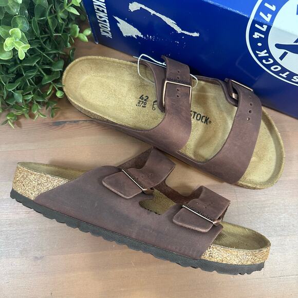 Birkenstock Arizona Oiled Leather Sandals Size 42 US W11/M9 0052531 - Picture 3 of 10